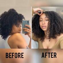 BINF Real Remy Afro Curly Clip In Human Hair Extensions Unprocessed Brazilian Virgin Afro Kinky Curly Clip Ins For African Americans Women 120 Grams 8 Pieces Full Head Afro Kinky Curly Clip In Hair Extensions Human Hair Clip In Extensions Curly Clip In Real Remy Human Hair Extensions - Natural Black - 查看 9