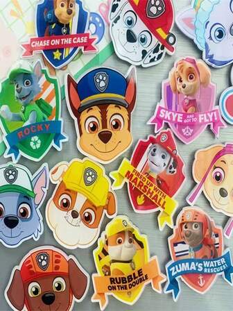 Paw Patrol 7/8pcs/Set Paw Patrol Cartoon Cute Refrigerator Magnets, Soft Magnetic Stickers, Creative Whiteboard/Blackboard Magnets, Including Chase, Skye, Rubble And Other Characters, Suitable As Birthday, Holiday And Christmas Gifts, Christmas Stockings, Gift Bag Fillers