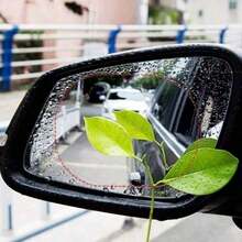 2pcs Car Electric Vehicle Rearview Mirror Rainproof Film Sticker Reversing Mirror Waterproof Film Electrostatic Water Flooding Film Rainy Day Glass Anti-Fog Film
