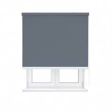 Estor Enrollable Liso - Cortina Opaca Impermeable para Ventanas, Fácil de Instalar, Protección Solar y Privacidad - Varios Colores - Gris roca oscuro - Ver 1