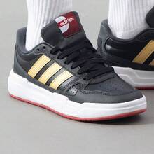 Adidas Unisex Casual Shoes, 2025 New Classic 3-Stripes Sneakers, Low-Top Casual Shoes, Durable Flat Shoes, Couples - Carbon Black/Dark Gold Metallic - View 2