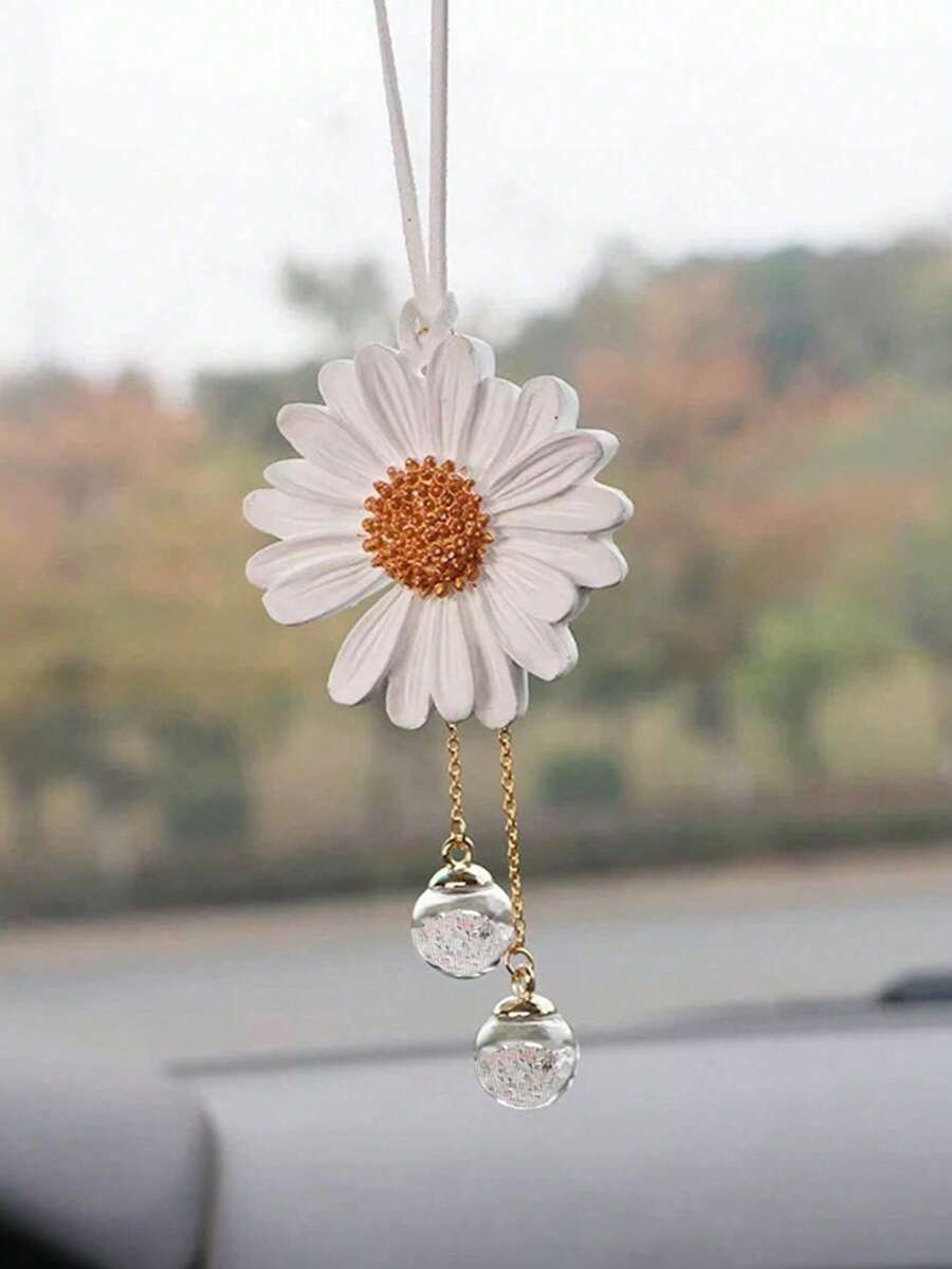 1pc Flower Design Car Hanging Ornament - Multicolor - View 1