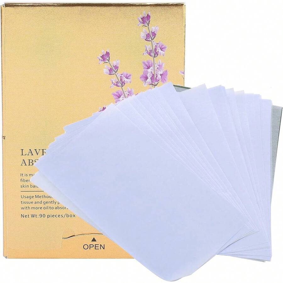 Hoja Absorbente de Papel Secante de Lavanda para la Piel y Tejidos - Papel Secante para el Cuidado de la Piel Grasa - 1 - Ver 1