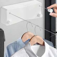 GARUISKY 5.2M Tendedero retráctil de Pared para Interiores y Exteriores, Tendedero retractil Pared Compacto, Tendedero retractil Pared para Hogar, Fácil de Instalar(Blanco) - 1 - Ver 1