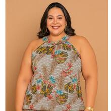 Regata Feminina Plus Size Estampada – Conforto e Estilo em Uma Peça