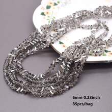 4/6mm Cuentas de cristal transparente de alta calidad Cuentas de cristal de vidrio triangulares brillantes Cuentas sueltas para hacer joyas DIY Pendientes Collar