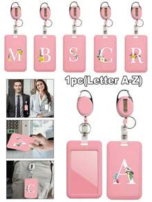 Pink Id Card Holder With Pink Retractable Scroll Clip, Anti Theft Card Sleeve,Pink Thumb Slot Hard Plastic Card Protector, Expandable Id Card Holder, Medical Insurance Protector, Waterproof Medical/Card/Social Security Card Protector, Bus Card Holder, Meal Card Storage,Provides Great Convenience For Your Daily Life And Office. It Is Ideal For Workers,