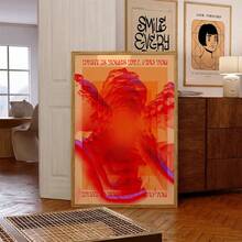 1pc Unframed Affirmation Poster, 70s Poster, Red Wall Art, Wall Art, Hippie Print, Retro Poster, Room Decor, Vintage Print, Eye Poster