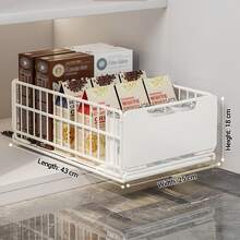 Organizer per armadietti estraibili, cassetti estraibili, ripiani portaoggetti, organizer per armadietti, cestello scorrevole pieghevole per armadietti da cucina, dispensa, bagno