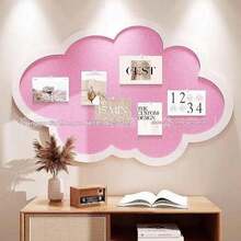 1 Peça Adesivo de Parede de Nuvem de Feltro Autoadesivo 16"X24", Bottom Criativo de Parede para Fotos e Quadro de Recados, Exposição de Fotos, Adequado para Decoração Doméstica, Estudo, Sala de Estar e Quadro de Recados para Dormitório.