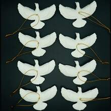 2/4/6/8 件《小鬼当家 2》复制品节日装饰品，和平雕像挂饰，圣诞礼物，生日礼物，毕业礼物，适用于各种节日装饰 - 白色 - 查看 15