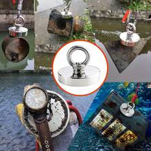Heavy-Duty Magnet Fishing Magnet Hooks Kit ,Pull Max 80-300KG,With 1000cm Rope Buckle. Stainless Steel Ring,Ideal Choice For River Metal Retrieval And Magnetic Fishing Holiday Gift,Industrial Durable Magnet,Underwater Treasure Hunting Magnet Set