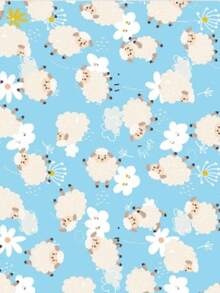 50 Metallic Gift Bags 25x35cm For Children - Little Sheep - View 2