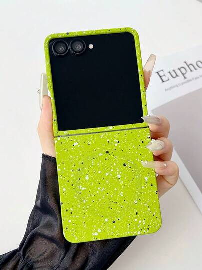 1 pieza Estuche magnético con diseño de cielo estrellado, compatible con carga inalámbrica, adecuado para Samsung Galaxy Z Flip7, Z Flip6, Z Flip5, Z Flip4, Z Flip3, en colores morado, negro, verde, azul, regalo de Navidad