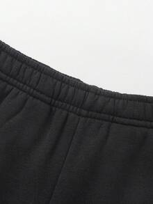 Balabala Tween Girls Thermal Lined Sports Pants 2025 Fall/Winter, Warm Activewear - Black - View 6