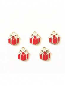 5/10/20pcs Small Crutch Alloy Oil Drop Pendant Christmas New Year Hair Accessories Bracelet Pendant DIY Jewelry Accessories