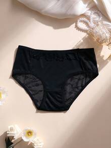 Calcinha feminina sexy de renda com 5 peças - Calcinha sem costura de seda gelada, cintura baixa, macia e respirável para ioga, treino e uso diário - Multicolorido - Ver 5