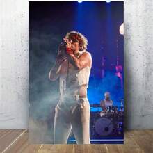 [2D Flat] 1pc Beabadoobee Canvas Wall Art - Framed Music Star Poster, 12x18 Inches, Black & White Print With Star Design, Ideal For Bedroom, Office, Living Room, Cafe Decor, Cafe Wall Decor |   Star - 黑色 - 查看 6
