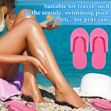 12/24 Pairs Pedicure Slippers For Guests Foam Disposable Flip Flops Pedicure Shoes Sandals Bulk For Women Spa Party Supplies - Multicolor - View 5