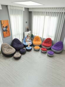 1 Stück tragbarer Relaxsessel, (1 Sofa + 1 Fußablage) wasserdichtes und auslaufsicheres Design - ideal für Garten, Strand, Reisen, Camping, Picknick, Musikfestival, praktisch für den Außenbereich (Pumpe nicht enthalten)