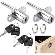 2 Piezas Cajón Escritorio Armario Gabinete Cerradura De émbolo, Llave De Guardarropa De Cajones De Muebles Cerradura De Archivador Con Llaves Para La  De Oficina Muebles De Bricolaje Hardware - Negro - Ver 13