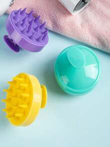 Silikon Kopfhaut Massagegerät und Shampoo Bürste - Unparfümiert, ohne Batterien, ABS Kunststoff Griff, Kunststoff Borsten, geeignet für normales Haar, entspannende Dusche oder Badezimmer SPA Körper- und Kopfhautreinigung