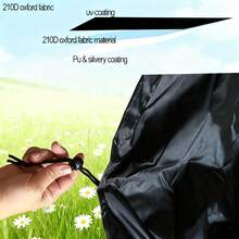 1pc Oxford Cloth Dust-Proof Cover For Outdoor Barbecue Grill - Suitable For Weber Q Series Grills, Also Fits Other Appliances, With Adjustable Drawstring