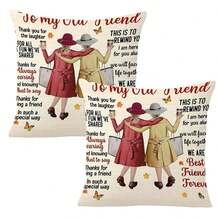 2pcs Plush Decorative Throw Pillow Covers, Double-Sided Printed Cushion Covers, Suitable For Living Room, Sofa, Bedroom, Patio, Car, Office, 18x18 Inches, Pillow Insert Not Included