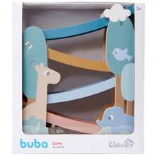 Jogo Torre de Carrinhos Cloudy +3 Anos Estimula a Coordenação Motora Interativo 4 Andares Buba