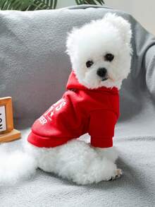 1pc Pet Clothes, Cute Dog/Cat Outfit For Small Dogs, Warm & Comfortable Puppy Sweatshirt For Autumn/Winter