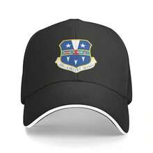 19th Airlift Wing Baseball Cap - Adjustable Snapback, Lightweight Polyester, Blue & White  Design With Shield Emblem, Perfect For Sports, Outdoor Activities & Casual Wear, Outdoor Cap| Military Cap| Adjustable Cap - màu đen - Xem 1