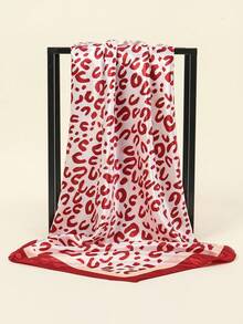 1 pieza Pañuelo de mujer con estampado clásico de leopardo, suave y cómodo, amigable con la piel, pañuelo para el cuello casual para protección solar, ideal para estilizar, 90*90cm