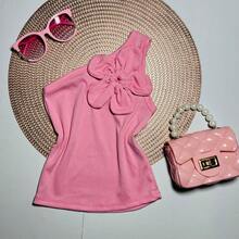 Flower Blouse For Girls, Blogger, Mini Diva Summer - Light Pink - View 2