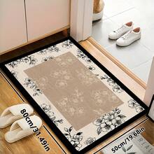 1 Stück leichter Luxus - Blumen gestreifter Boho Teppich, modern minimalistisch - super weicher Kunstkaschmir Teppich, maschinenwaschbar, geeignet für Wohnzimmer, Schlafzimmer, Büro und Esszimmer - hervorragend für Halloween, Weihnachten, Ostern, Erntedank Dekoration, 700g/m², Innen-/Außenbereich, Wohndekoration - Verschiedenfarbig - Übersicht 16