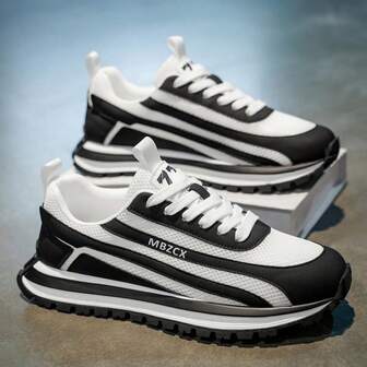 Herrs sommarnät, andningsbara, mångsidiga, casual sneakers, tjocka sular, trendiga, grova sneakers