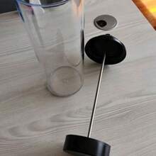 Dispensador de pajitas con tapa para un fácil almacenamiento práctico soporte transparente accesorios de cocina estuche portátil - Multicolor - Ver 4