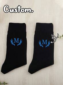 Custom Socks, Wedding Socks, Embroidered Groomsmen Socks, Groomsmen'S Initials Socks, Groomsmen Gifts, Groomsmen Proposals, Custom Embroidered Socks, Personalized Men'S Formal Socks, Groomsmen Socks