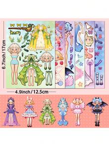 Pegatinas reutilizables: Set de 6/12 pegatinas únicas de princesas de dibujos animados para diversión de vestir - Apto para mayores de 14 años