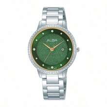 Seiko 精工女士石英水晶表盘休闲腕表，镶钻，50米防水，时尚款式 AH7W20X1/AH7W27X1/AH7W29X1/AH7W31X1 - 綠色 - 查看 10