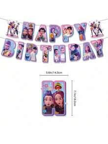 مجموعة حفلة Demo-N H-Hunters تشمل أعلام للسحب للخارج، لوازم حفلة نزهة، ديكور حفلة عيد الميلاد، طراز عشوائي من الكوري الكوري والأنمي