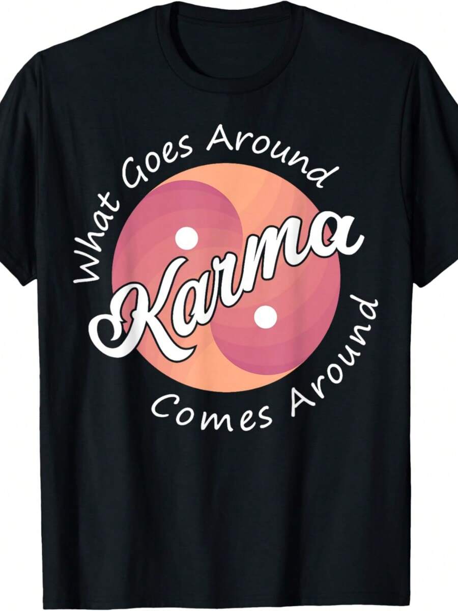 Karma, What Goes Around Comes Around T-Shirt - màu đen - Xem 1