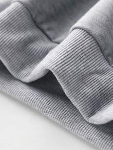 青少年男孩休闲简约酷炫积木机器人图案套头衫圆领长袖毛衣秋冬新款男童衣服儿童 - 灰色 - 查看 6