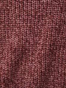 Baby Girl Round Neck Long Sleeve Casual Ribbed Solid Color Knit Sweater