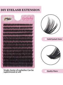 280 Fiber Eyelashes, Lightweight & Dense Design, Ultra-Fine Hair For Comfort, Extended Tips 8-16mm, Perfect For First-Time Party Attendees - D - Ver 3