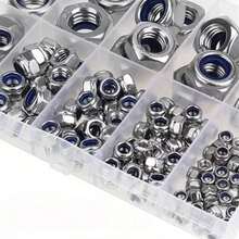 230pcs A Grade Stainless Steel Nylon Insert Lock Nuts Set, Full Thread, Right Hand Thread, Anti-Loosening Design - Metric Size M3-M8, Suitable For Industrial And Scientific Applications, Classified Nuts | Transparent Storage | Durable Structure, Fastener Nuts - Multicolor - View 4