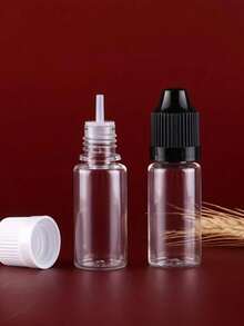 10pcs Slim Dropper Bottles, Capacity 5ml/10ml/20ml/30ml/50ml, Pet Friendly, Squeeze Type Dropper Cap, Essential For Back To School And Travel, Portable & Lightweight - Travel Accessories - 彩色 - 查看 4