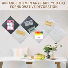 GAESHOW Tablero de Anuncios de Fieltro, 6 Paquetes de 11.8 x11.8 pulgadas Azulejos de Fieltro para Tablón, Tablón de Anuncios de Corcho Autoadhesivo para Fotos Cartas Notas Oficina en Casa - 1 - Ver 6