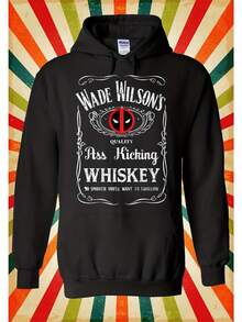 Wade Wilson Deadpool Kicking Cool Men Women Unisex Top Hoodie Sweatshirt 97 - màu đen - Xem 1