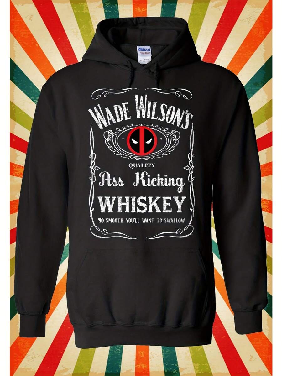 Wade Wilson Deadpool Kicking Cool Men Women Unisex Top Hoodie Sweatshirt 97 - màu đen - Xem 1