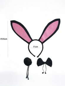 Conjunto de diademas con orejas de conejo para fiesta de Pascua, Halloween, baile, botón, diadema con orejas de conejo en 3D, cómoda y duradera, para fotos, fiestas, cumpleaños, Año Nuevo, actuaciones en escenario y talla grande